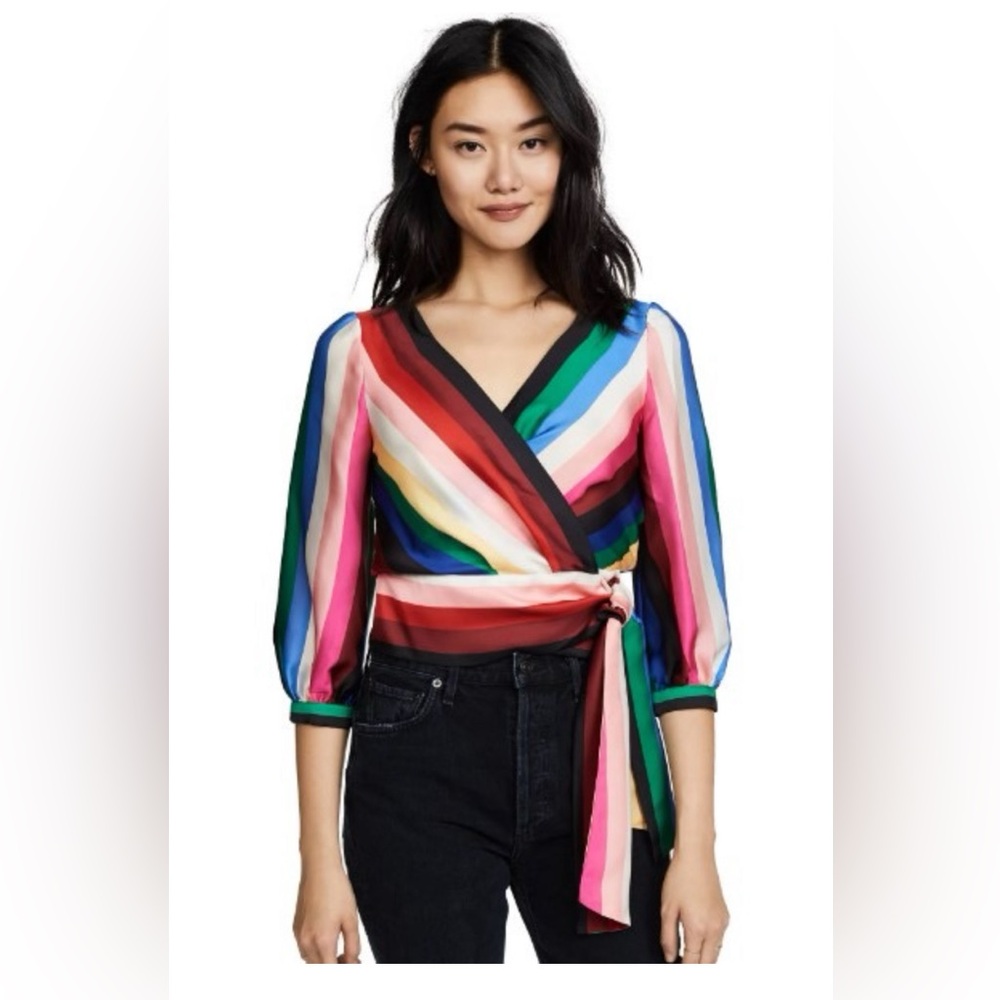 Alice+Olivia Wrap-front top